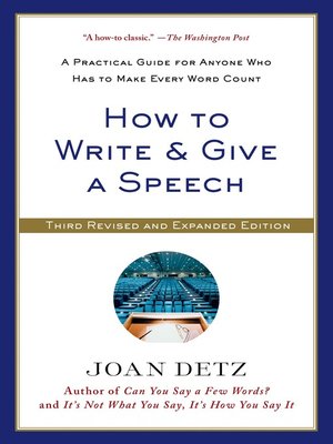 cover image of How to Write and Give a Speech